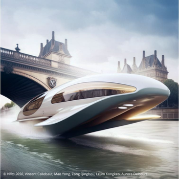 Visuel de Le bateau volant sur l’eau TIMBER eHYDROFOIL